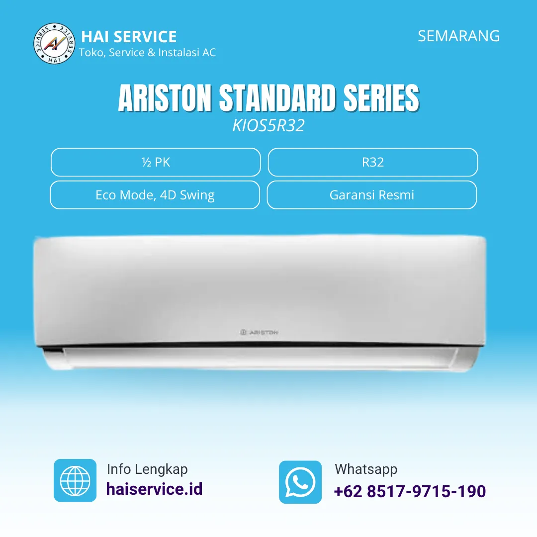 Ariston AC Split Low Watt 1/2 PK KIOS 5 R32 (370 Watt)