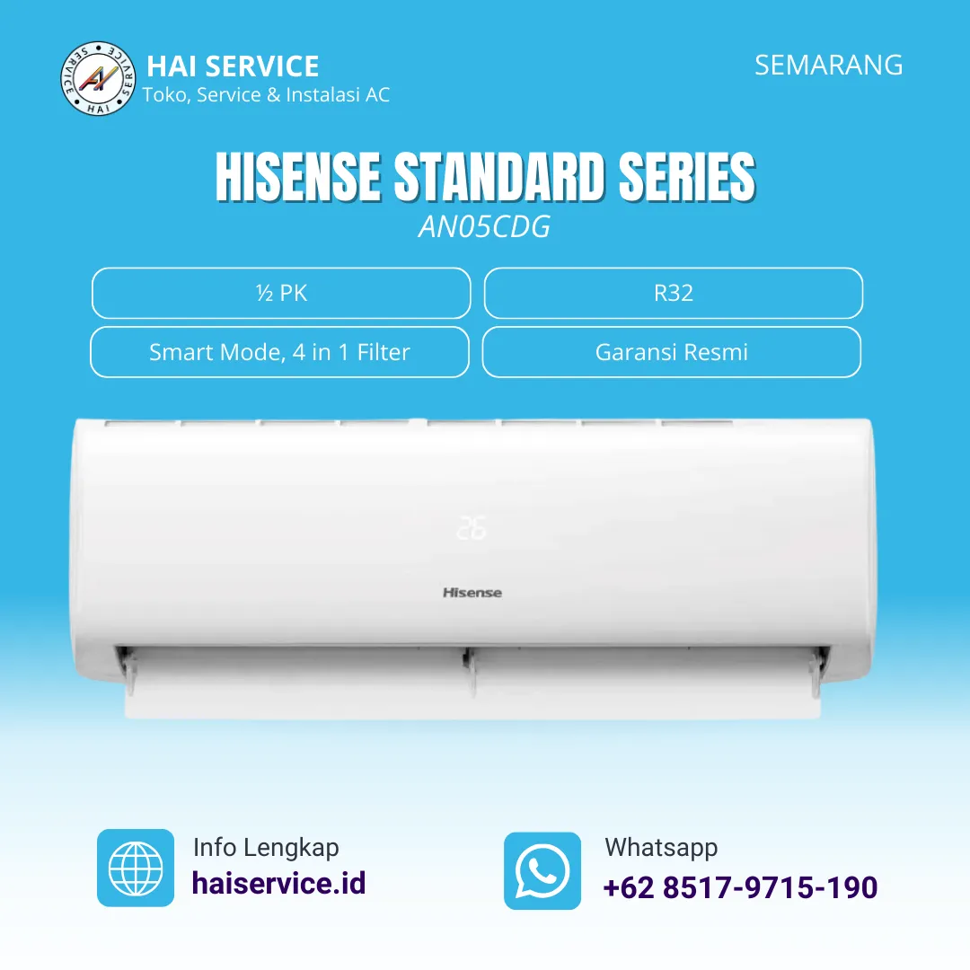 Hisense AC Split Standard 1/2 PK AN05CDG (393 Watt)