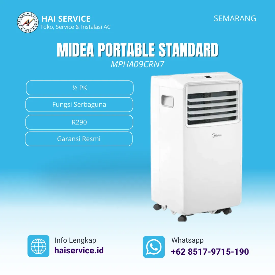 Midea AC Portable 1 PK MPHA-09CRN7 (1000 Watt) R290